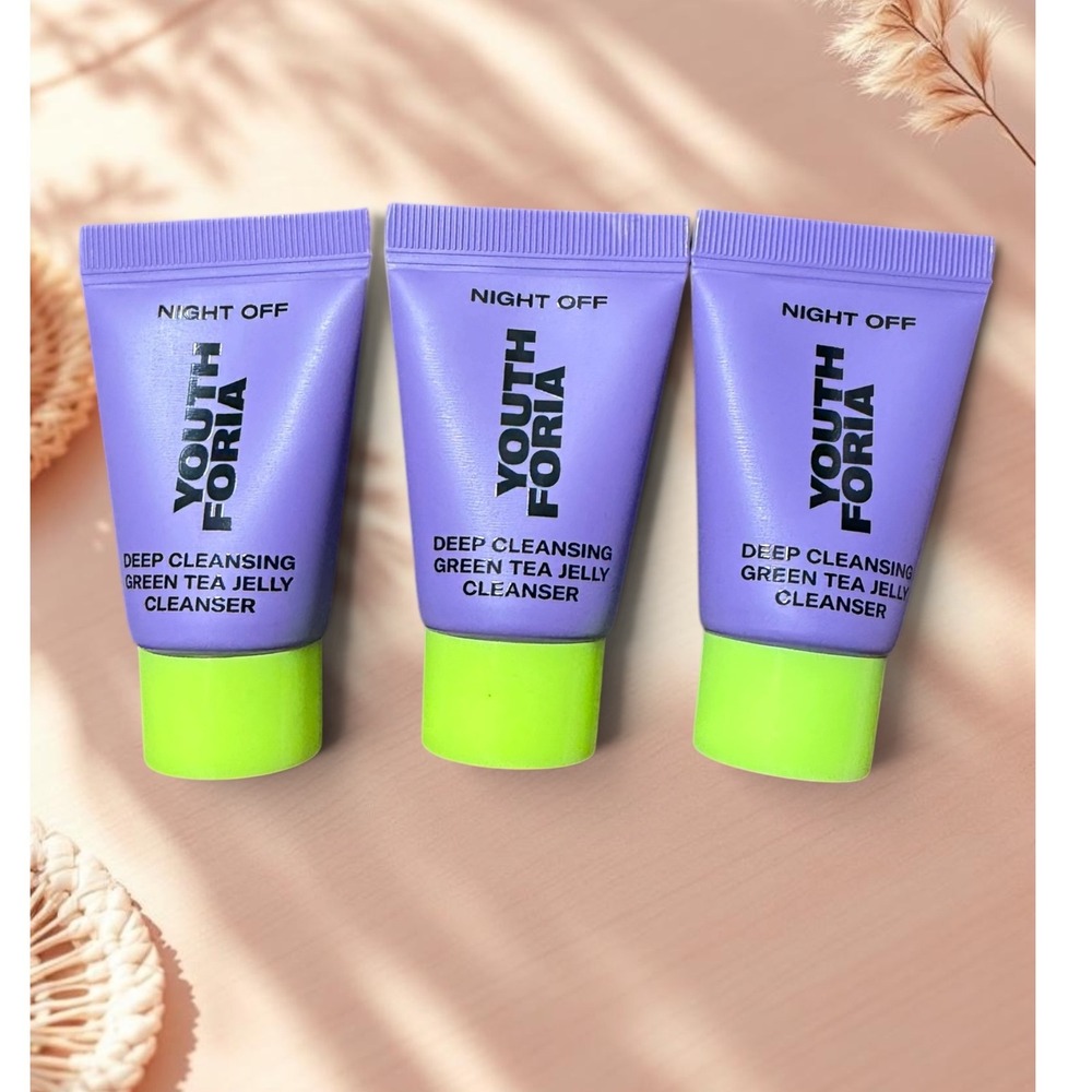 Youthforia - Night Off Deep Cleansing Green Tea Jelly Cleanser - Travel 3 Pack